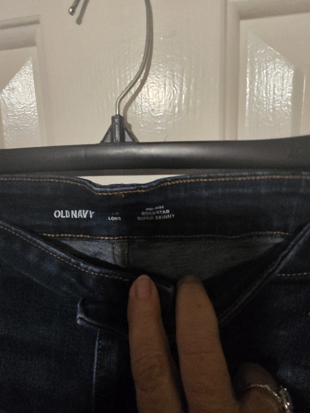 Old Navy Rockstar Super Skinny Jeans in Dark Indigo Long Size 22